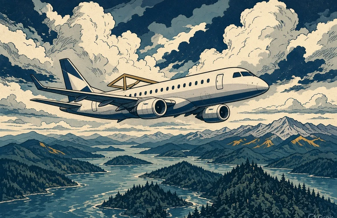 Illustrated split scene of a fast new cabin next to an older slower cabin